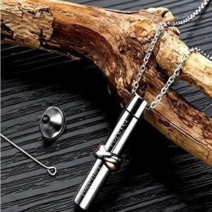 Infinite Cylindrical Cremation Necklace - New